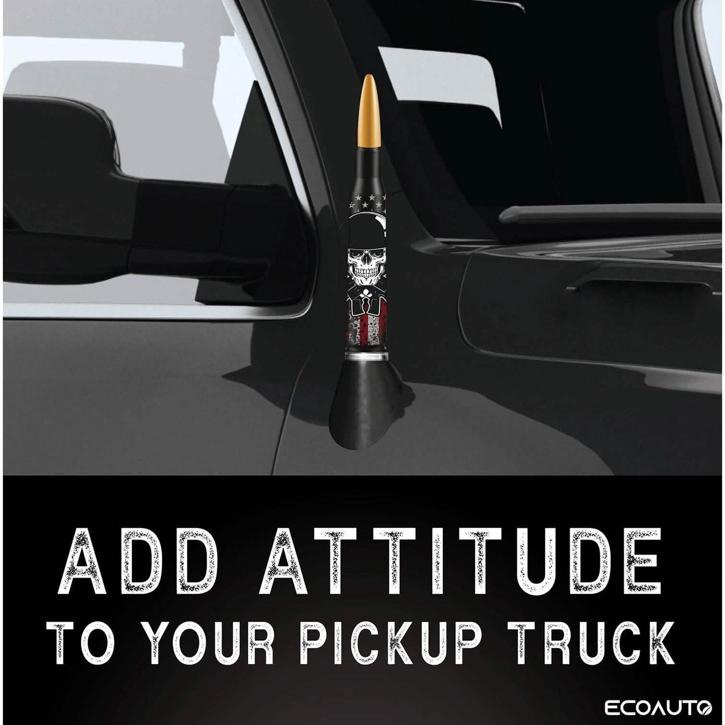 EcoAuto Badass Bullet Antennenersatz passend für alle Chevy & GMC Pickups