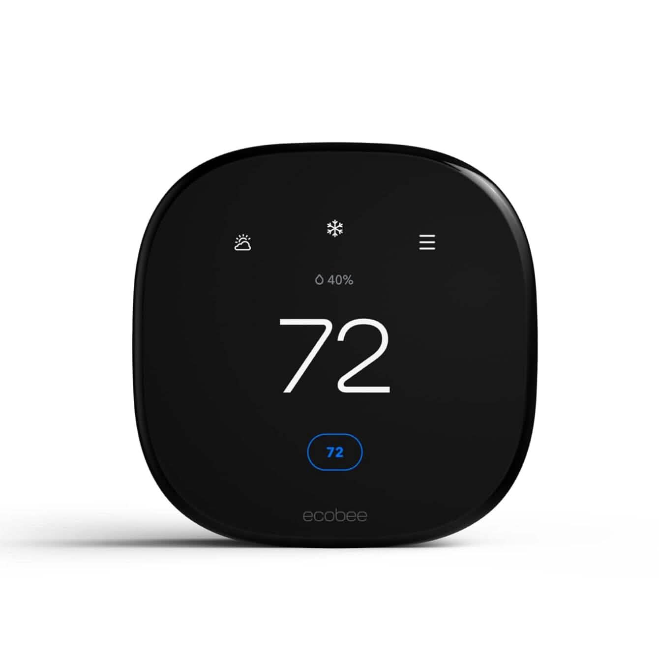 ecobee Neues intelligentes Thermostat Enhanced – programmierbares WLAN-Thermostat – funktioniert mit Siri, Alexa, Google Assistant – Energy Star zertifiziert – Smart Home (generalüberholt)