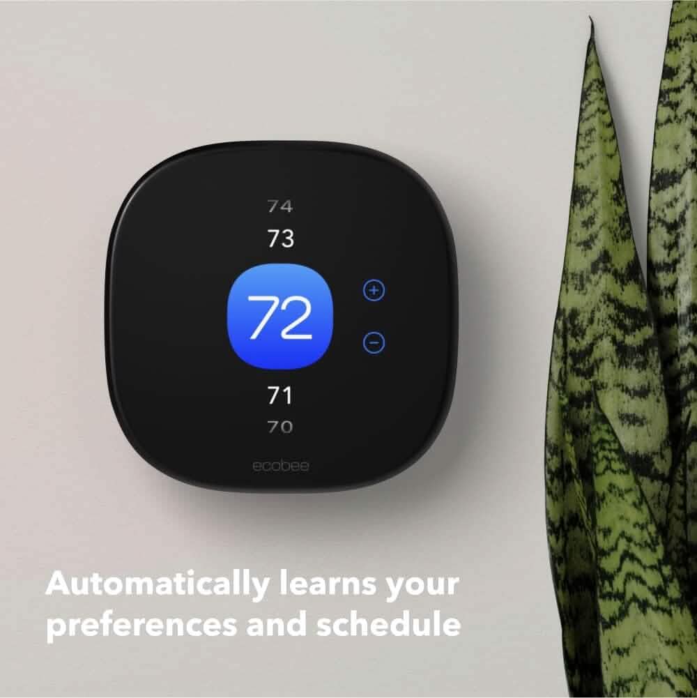 ecobee Neues intelligentes Thermostat Enhanced – programmierbares WLAN-Thermostat – funktioniert mit Siri, Alexa, Google Assistant – Energy Star zertifiziert – Smart Home (generalüberholt)
