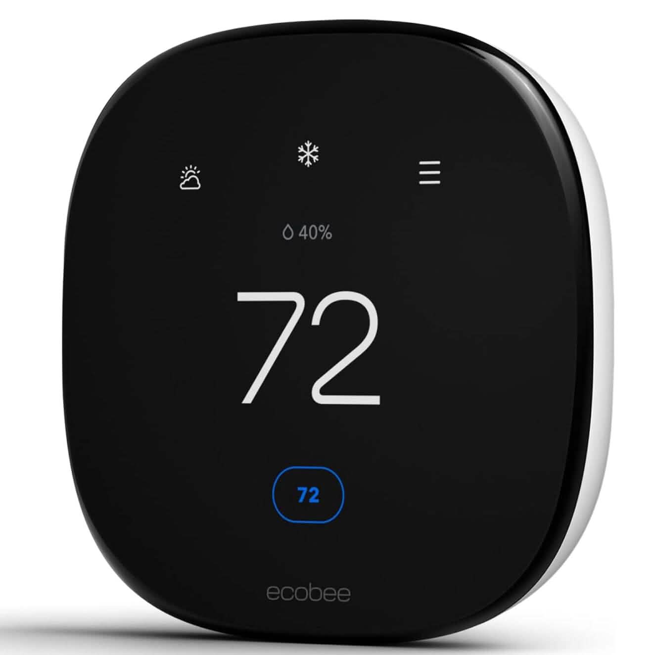 ecobee Neues intelligentes Thermostat Enhanced – programmierbares WLAN-Thermostat – funktioniert mit Siri, Alexa, Google Assistant – Energy Star zertifiziert – Smart Home (generalüberholt)