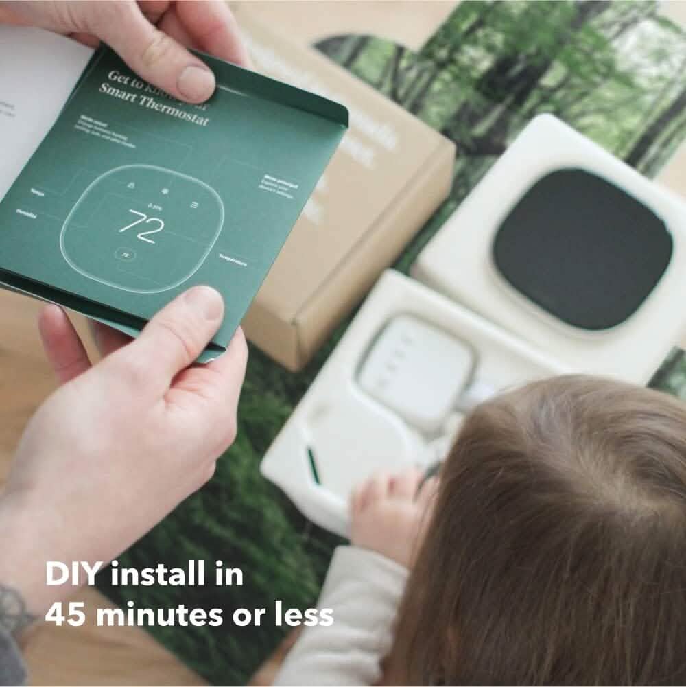 ecobee Neues intelligentes Thermostat Enhanced – programmierbares WLAN-Thermostat – funktioniert mit Siri, Alexa, Google Assistant – Energy Star zertifiziert – Smart Home (generalüberholt)