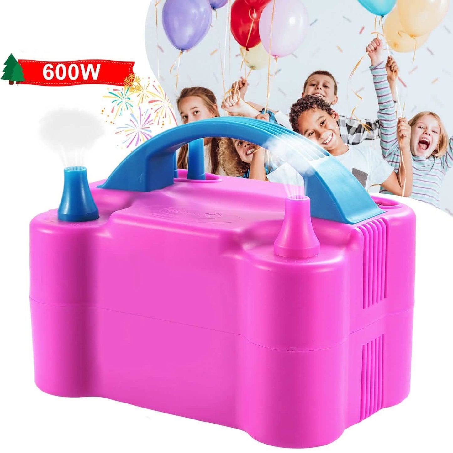 Elektrische Ballonpumpe 600W Ballongebläse Inflator Doppeldüse