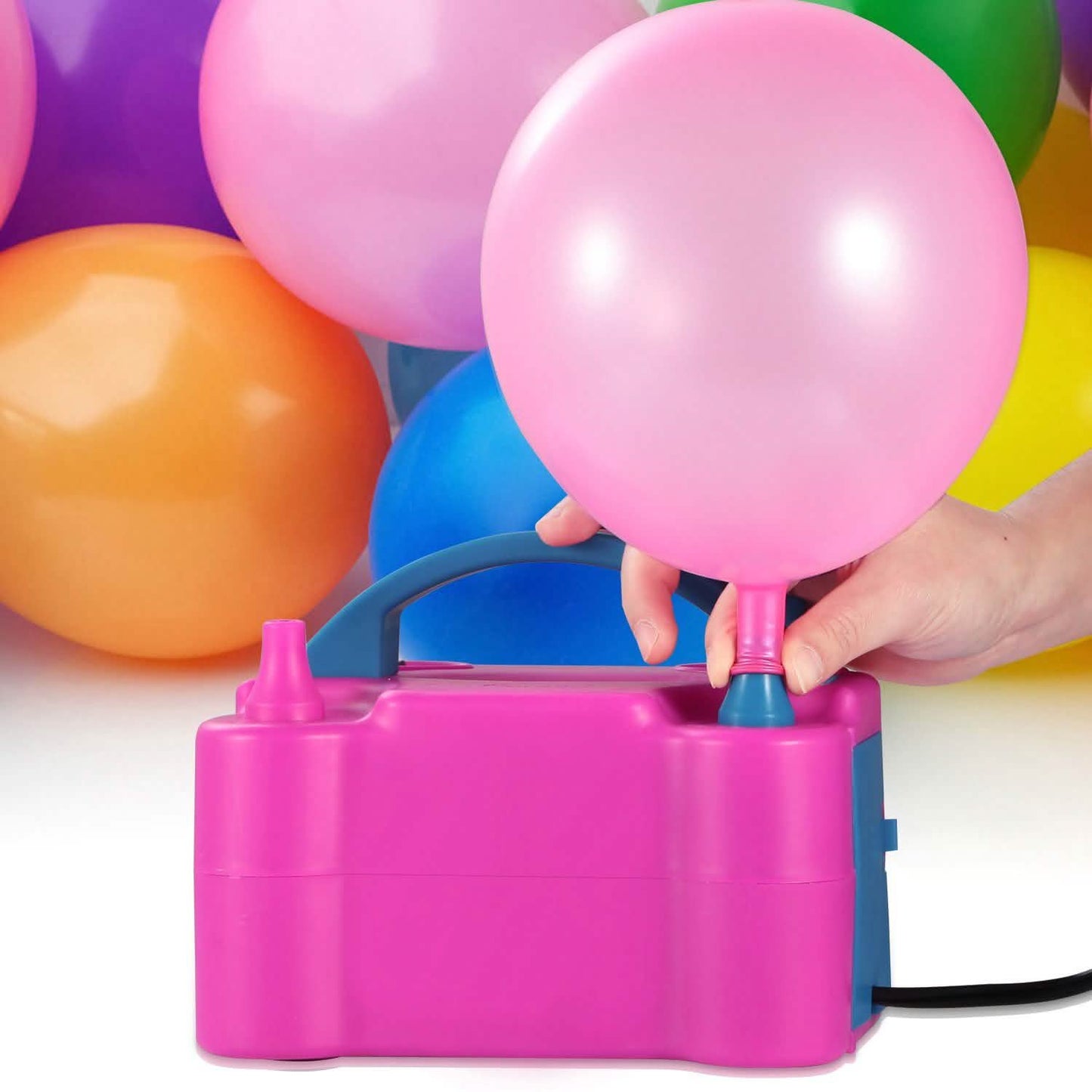 Elektrische Ballonpumpe 600W Ballongebläse Inflator Doppeldüse