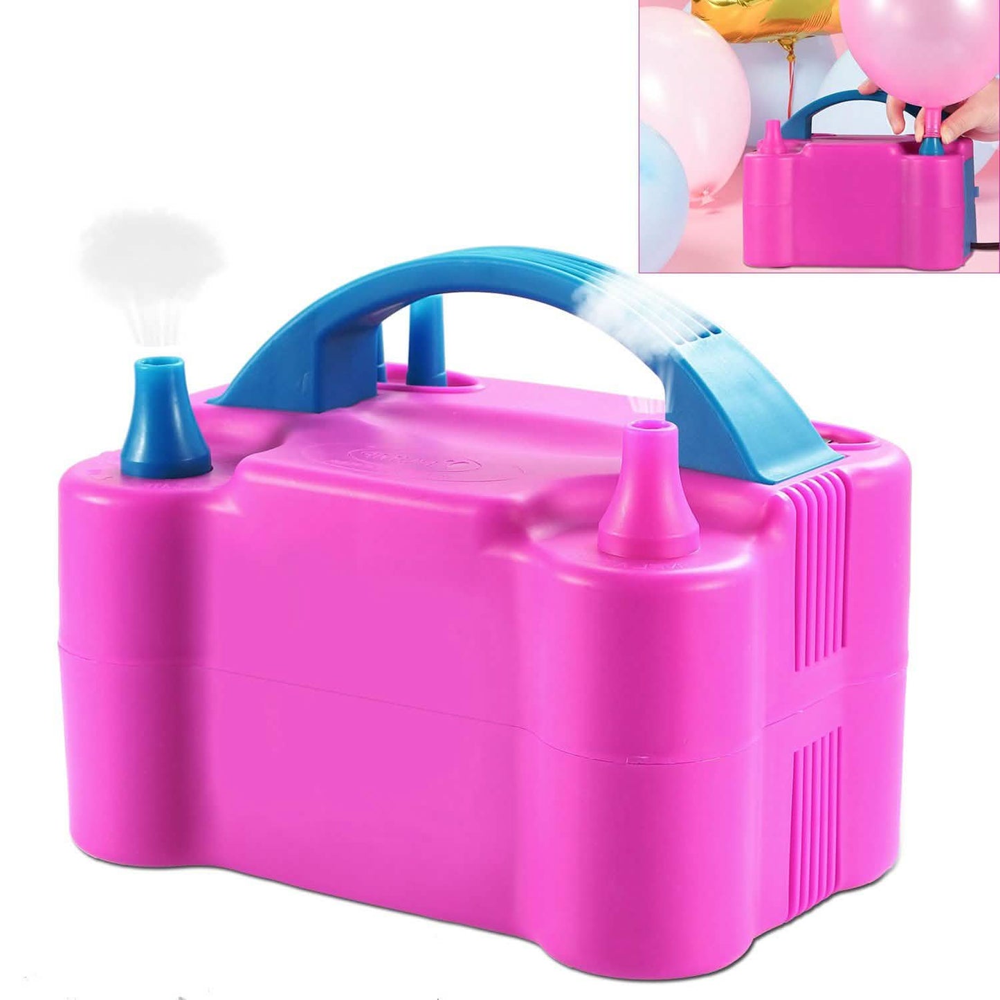 Elektrische Ballonpumpe 600W Ballongebläse Inflator Doppeldüse