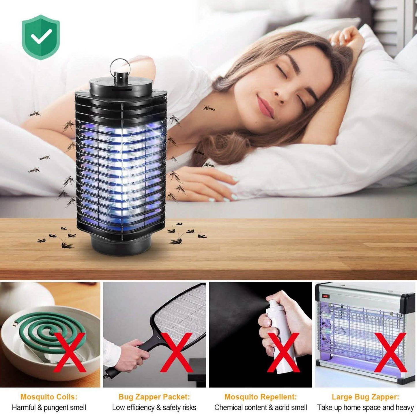 Elektrischer Insektenvernichter UV Licht Fliegenfalle Insektenlampe