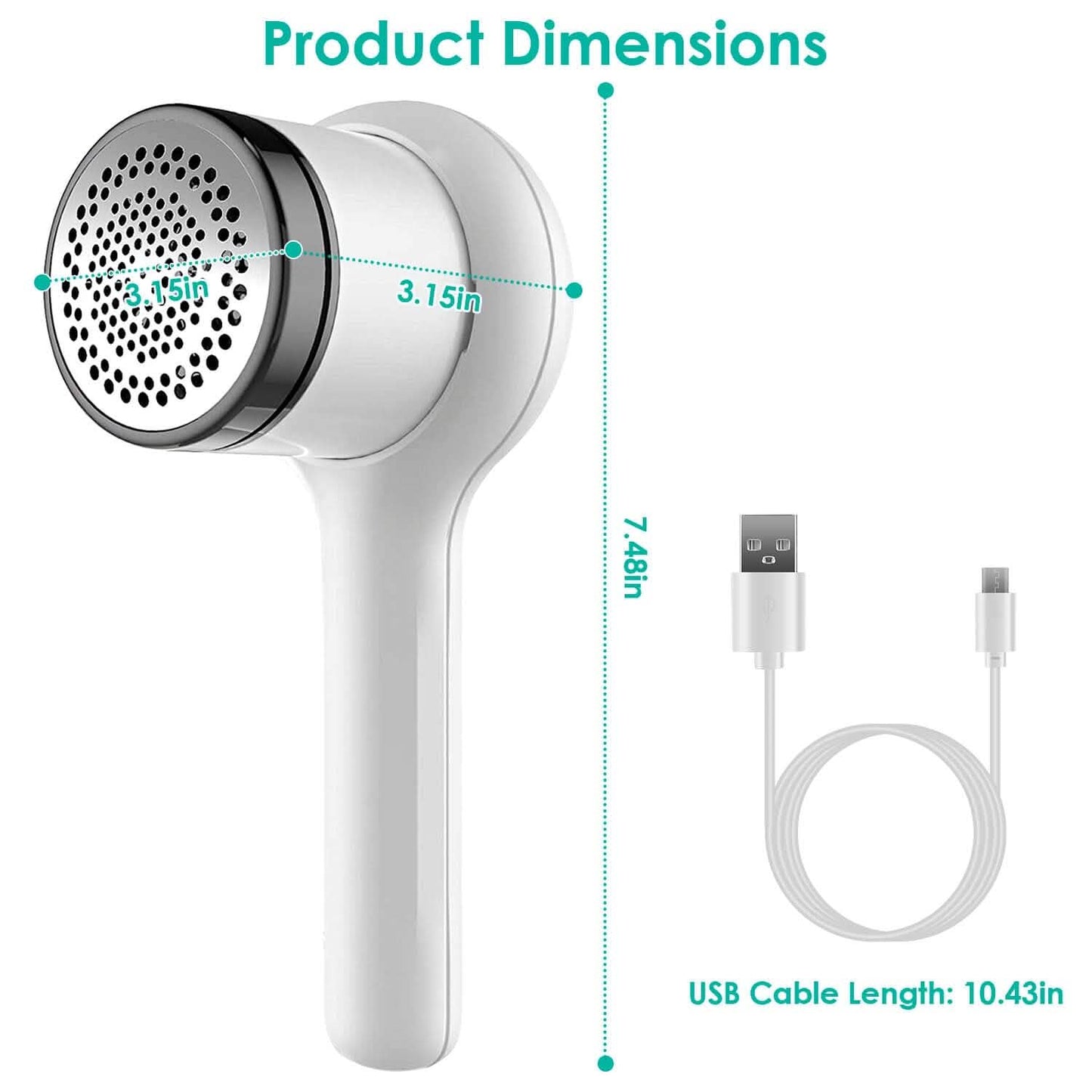 Elektrischer Fusselrasierer Sweater Shaver mit abnehmbarem Griff