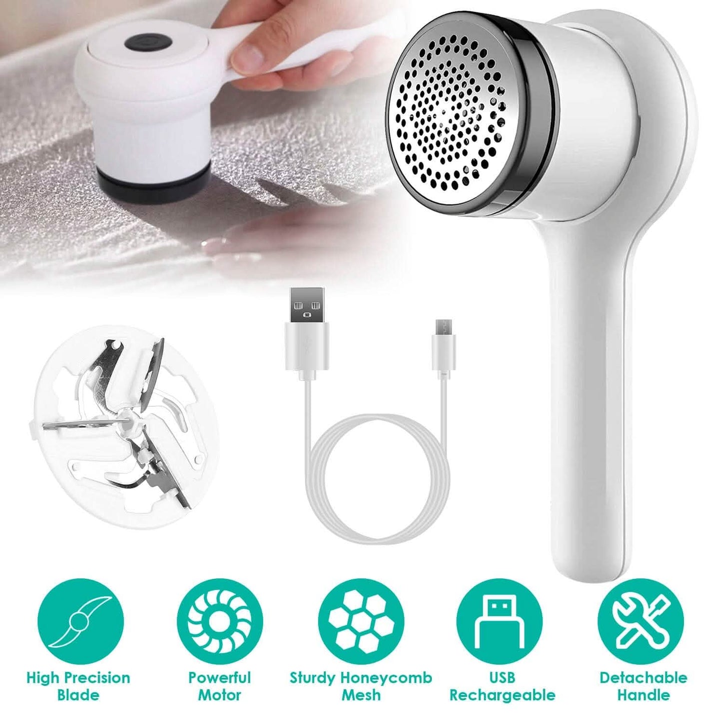 Elektrischer Fusselrasierer Sweater Shaver mit abnehmbarem Griff