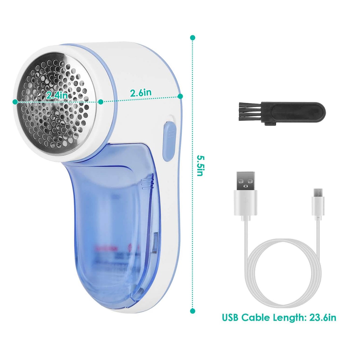 Elektrischer Fusselrasierer, USB-wiederaufladbarer Fusselentferner für Stoffe und Kleidung
