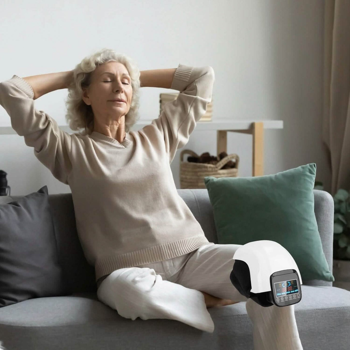 Elektrisches wiederaufladbares Kniemassagegerät Infrarotwärme zur Schmerzlinderungstherapie
