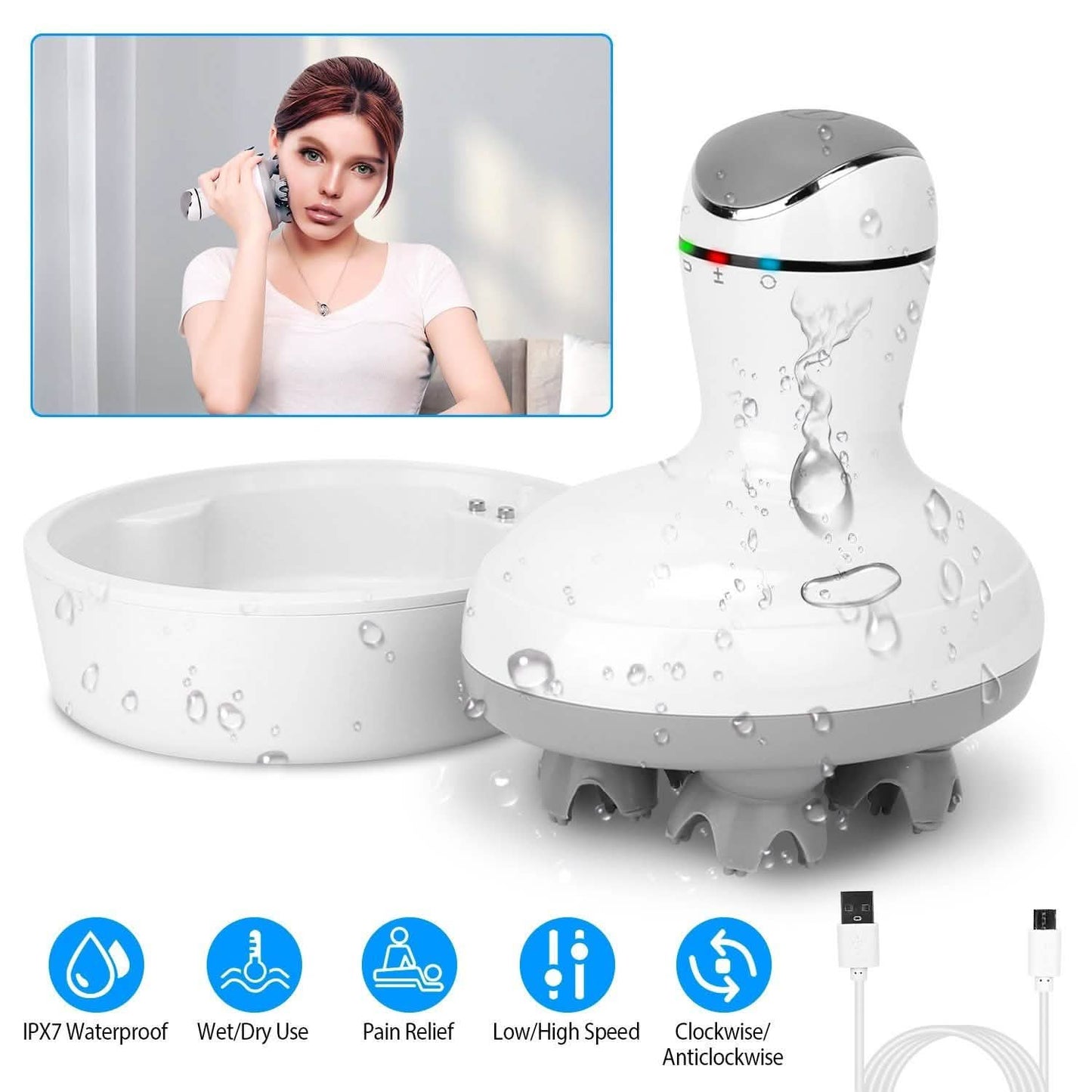 Elektrisches Kopfhautmassagegerät, Handgerät