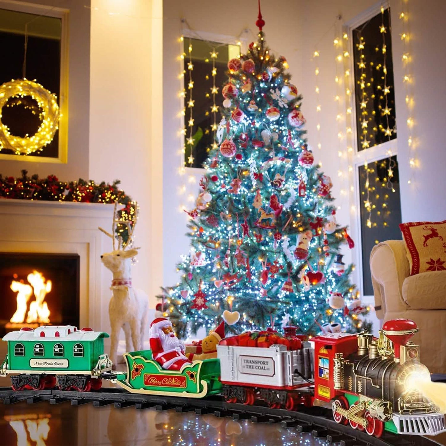 Elektrische Eisenbahn Weihnachtsspielzeug-Set für Kinder