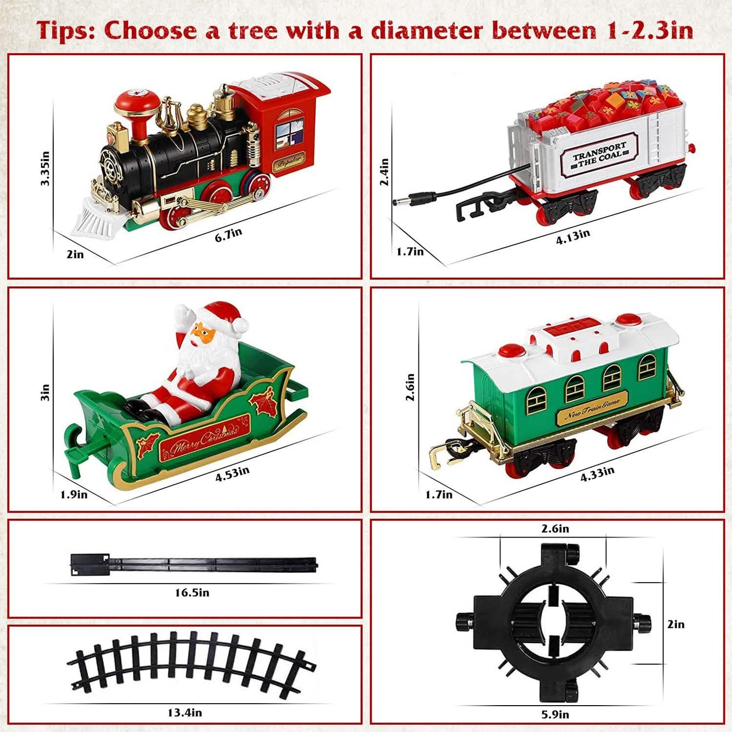 Elektrische Eisenbahn Weihnachtsspielzeug-Set für Kinder