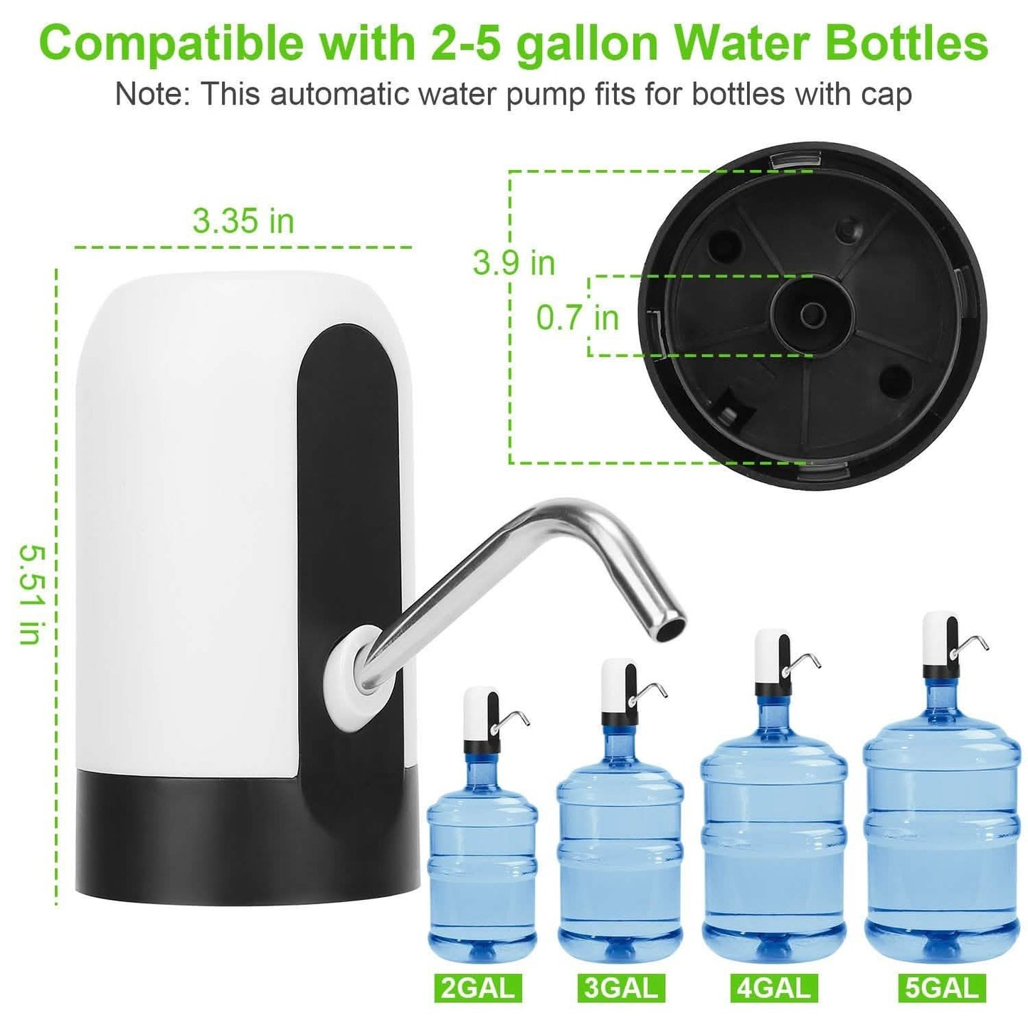 Elektrischer Wasserspender wiederaufladbar – automatische Trinkwasserpumpenflasche