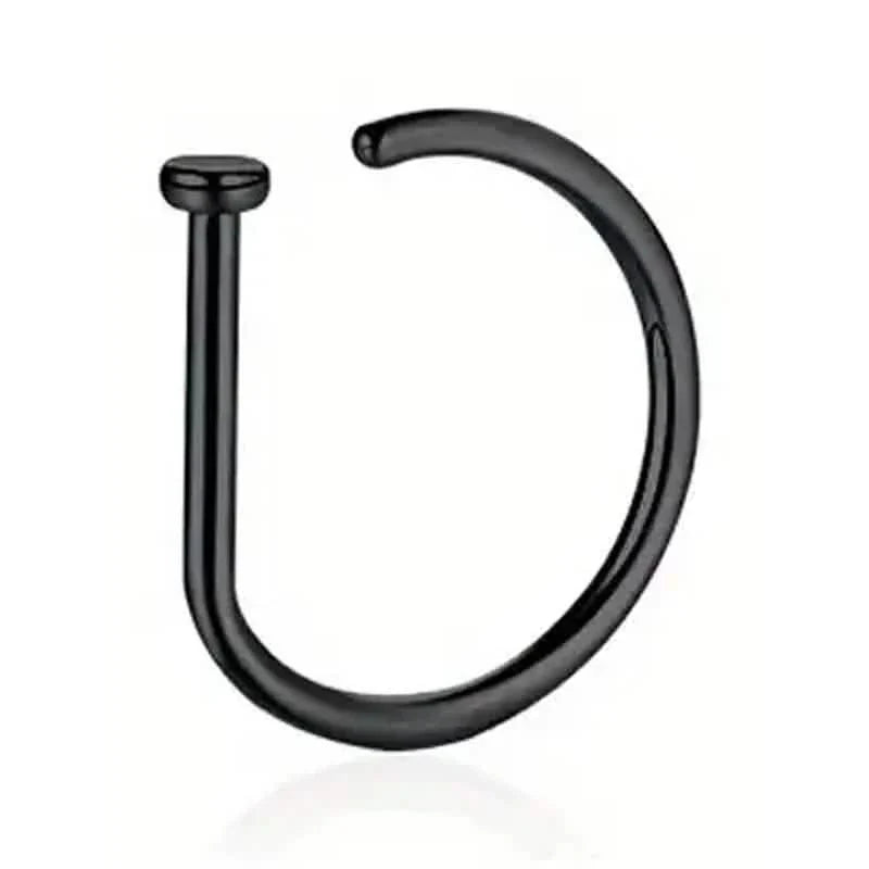 Elegante Nasenringe aus Edelstahl im Punk-Stil – Clip-on ohne Piercing