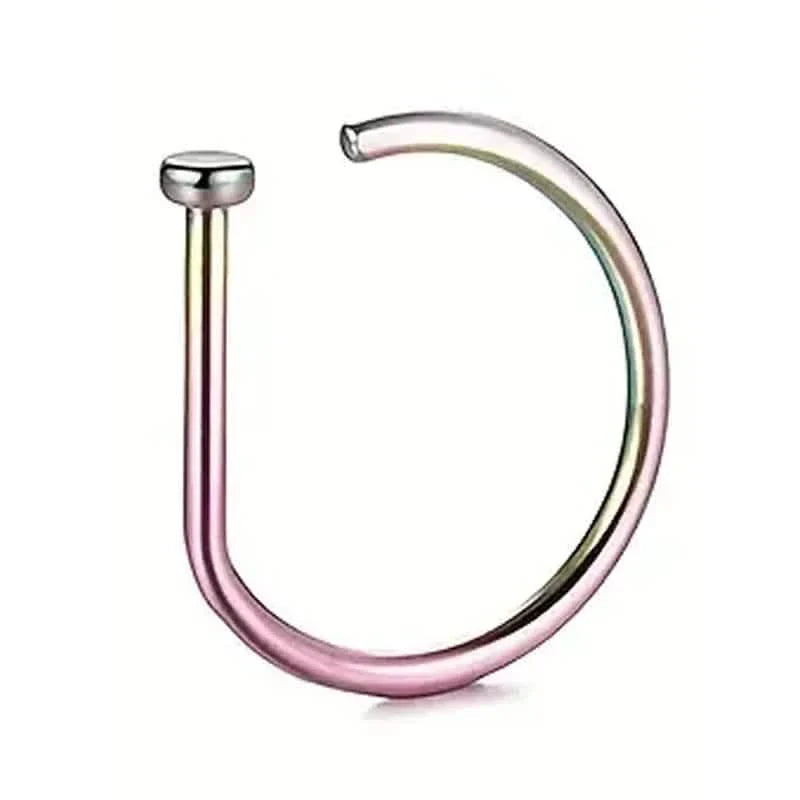 Elegante Nasenringe aus Edelstahl im Punk-Stil – Clip-on ohne Piercing