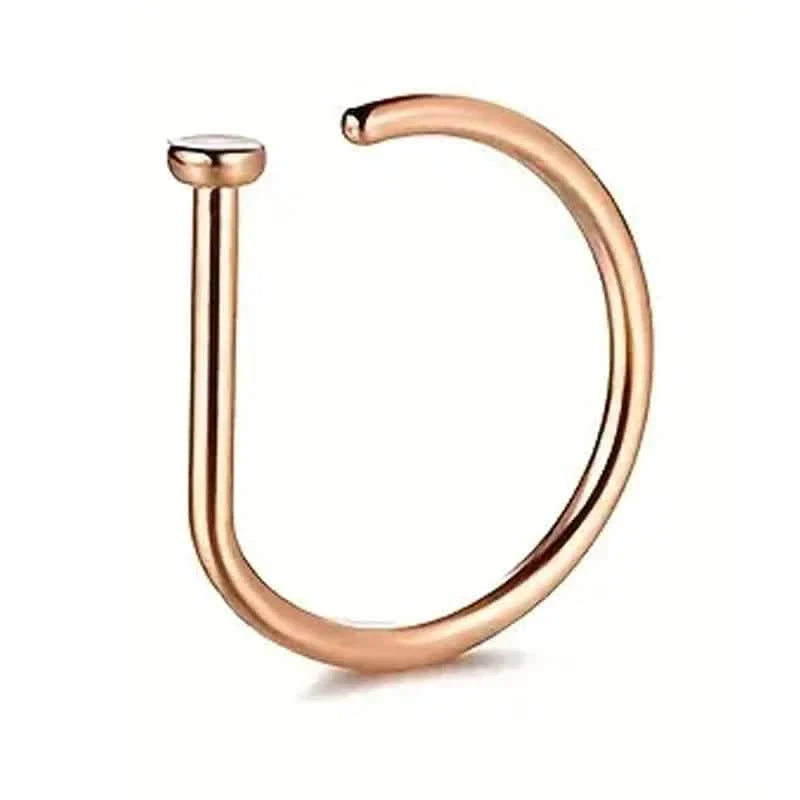 Elegante Nasenringe aus Edelstahl im Punk-Stil – Clip-on ohne Piercing