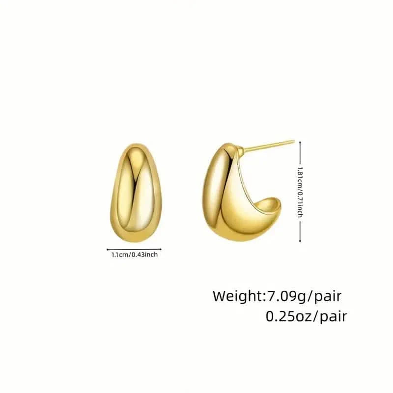 Elegante Wassertropfen-Creolen für Damen