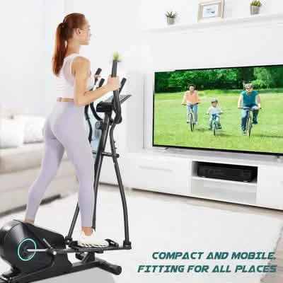 Heimtrainer Ergometer Crosstrainer mit LCD-Display
