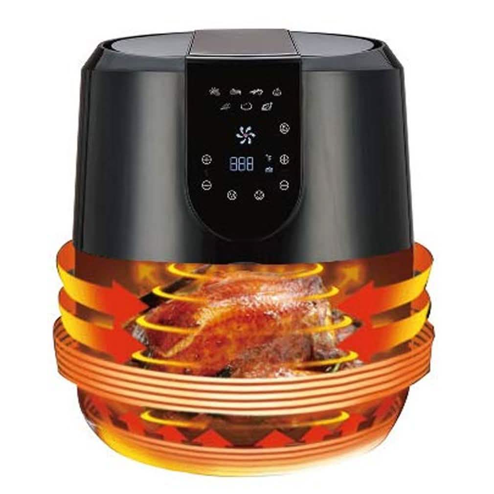 Emerald Heißluftfritteuse 5,2 Liter Fassungsvermögen mit digitalem LED-Touch-Display