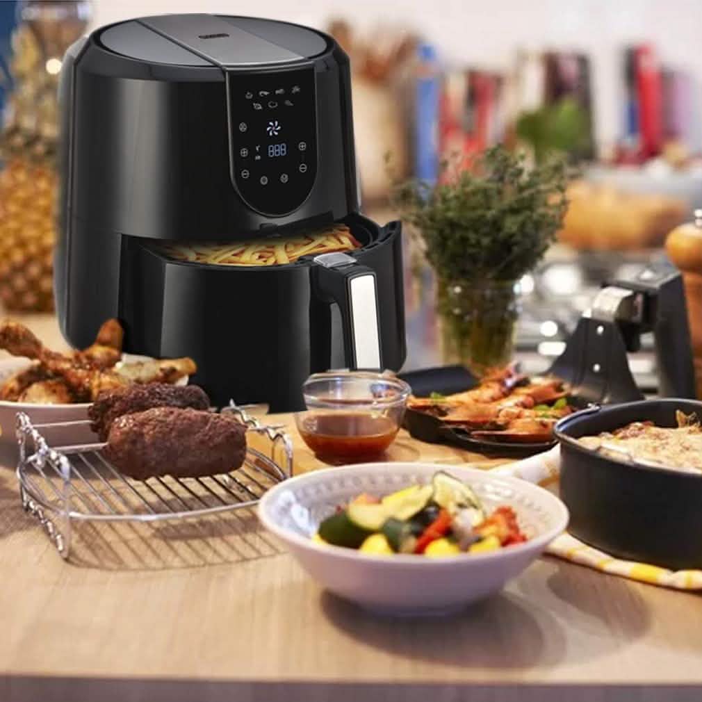 Emerald Heißluftfritteuse 5,2 Liter Fassungsvermögen mit digitalem LED-Touch-Display