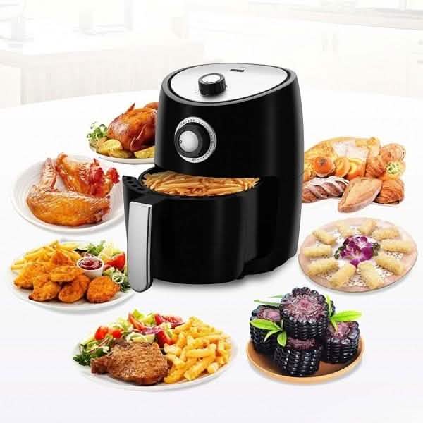 Emerald Heißluftfritteuse und Rezeptbuch, 1000 Watt, 2 Liter Rapid Air Motion mit Timer