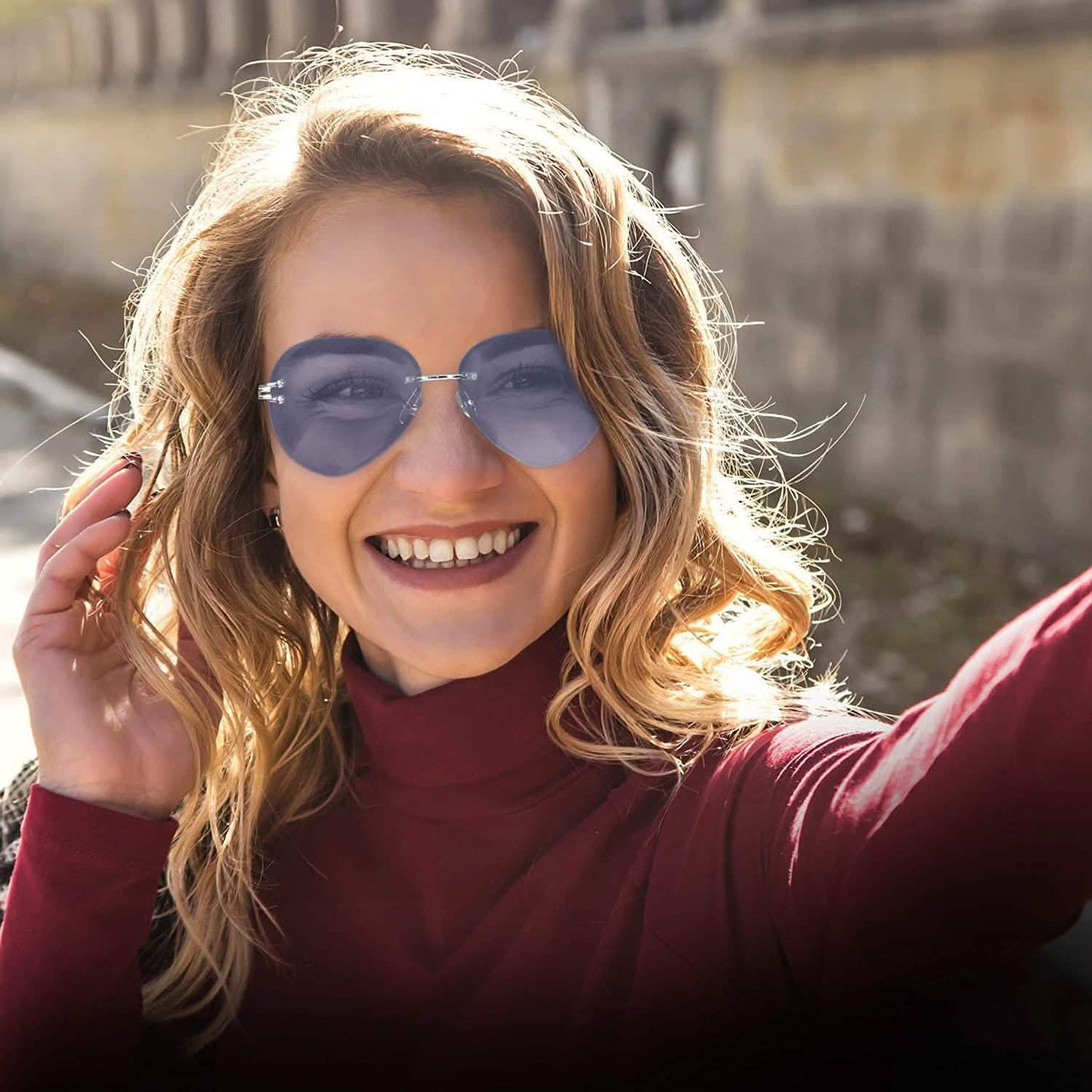 ETCBUYS Damen Pilotenbrille - Grau