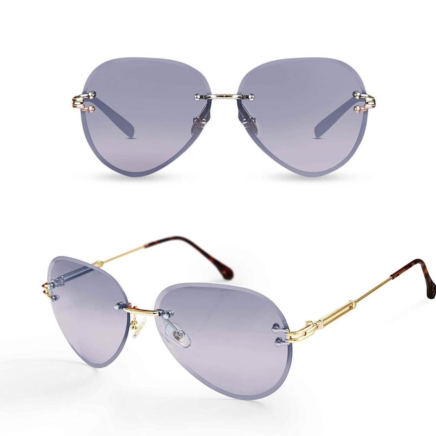 ETCBUYS Damen Pilotenbrille - Grau