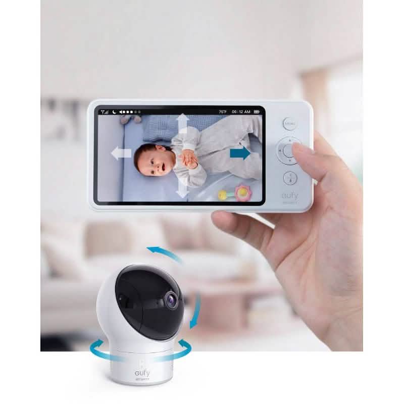 eufy SpaceView Pro 5" 720p Video Babyphone Schwenk- & Neigekamera mit 2-Wege-Audio (Neu, offene Verpackung)