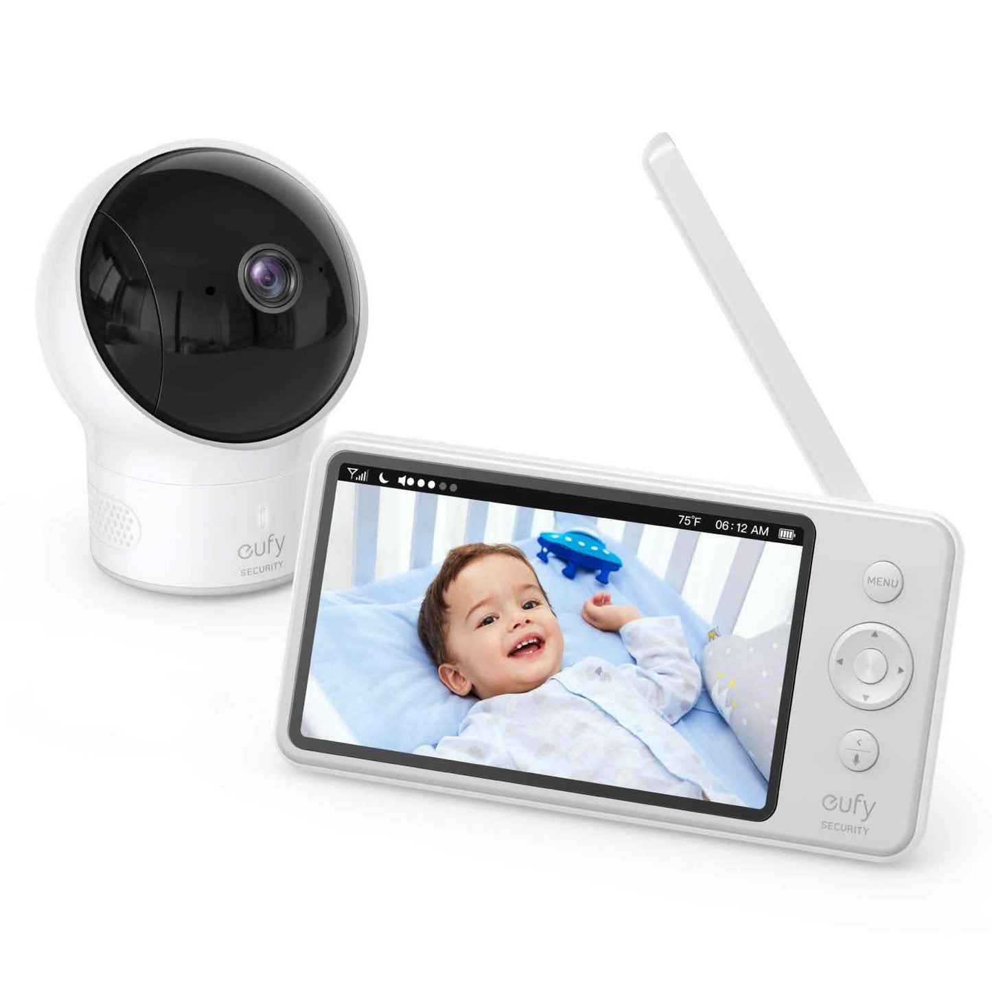 eufy SpaceView Pro 5" 720p Video Babyphone Schwenk- & Neigekamera mit 2-Wege-Audio (Neu, offene Verpackung)