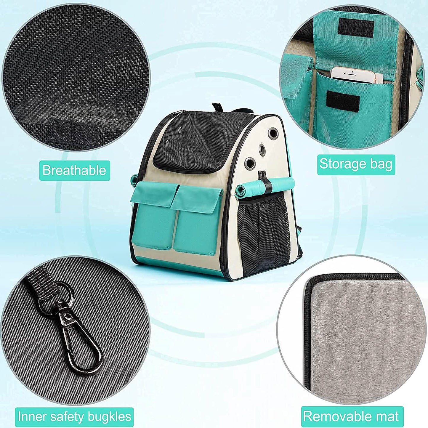 Erweiterbarer Rucksack-Transportbehälter für Haustiere