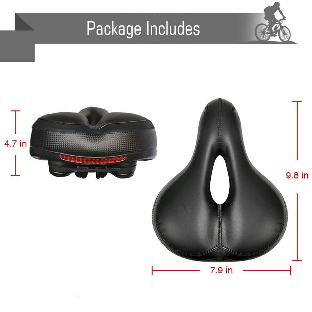 Extra breiter großer Fahrradsitz, weich und bequem gepolstert, MTB Rennrad Gel Sattelkissen