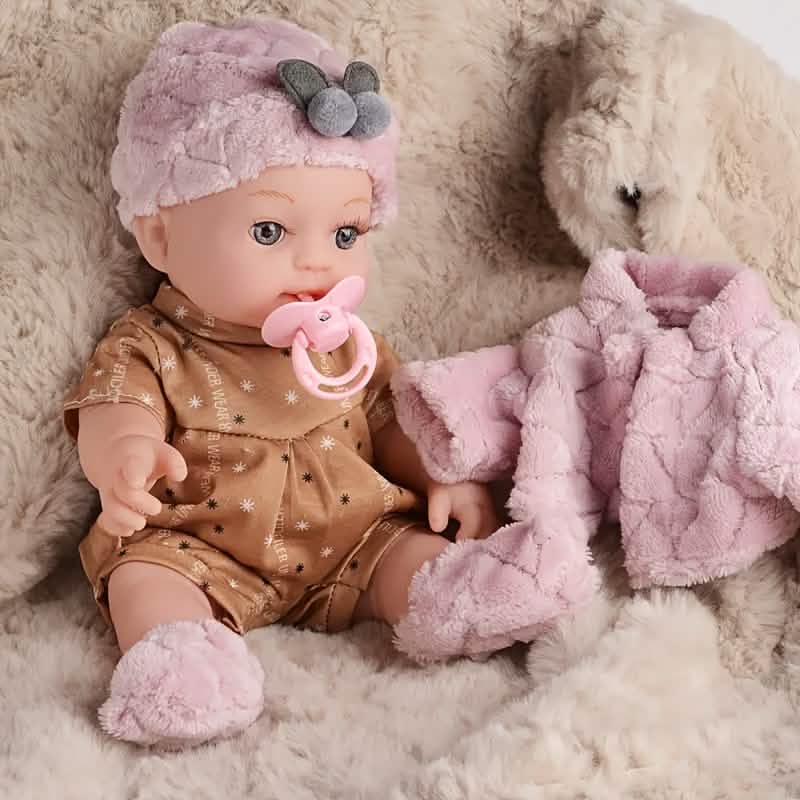 30,5 cm große rosa Babypuppe – Anziehpuppe aus PVC (ab 3 Jahren)