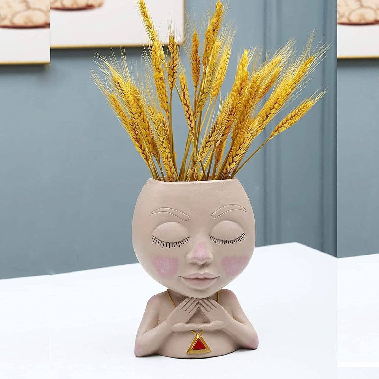 Gesicht-Blumentopf-Kopf-Vase für Zimmerpflanzendekoration