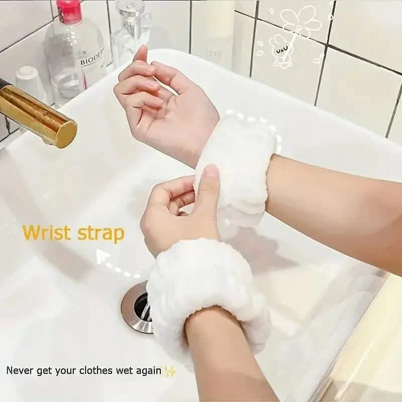 Gesichtswasch-Handgelenk mit schweißaufsaugendem Armband und Wischerhülle