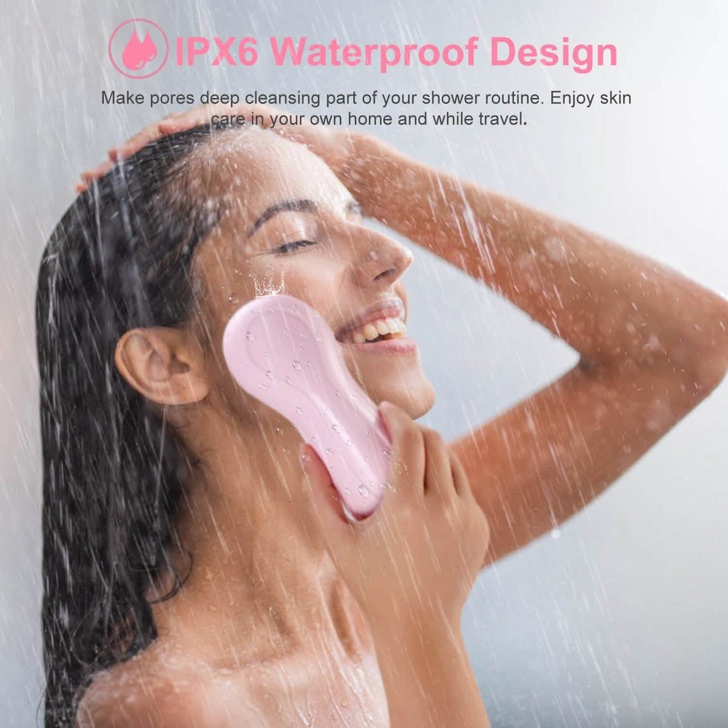 Gesichtsreinigungsbürste IPX6 Wasserdicht 2 Geschwindigkeiten Gesichtsbürste