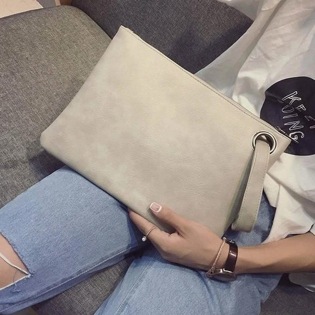 Modische einfarbige Damen-Umschlagtasche
