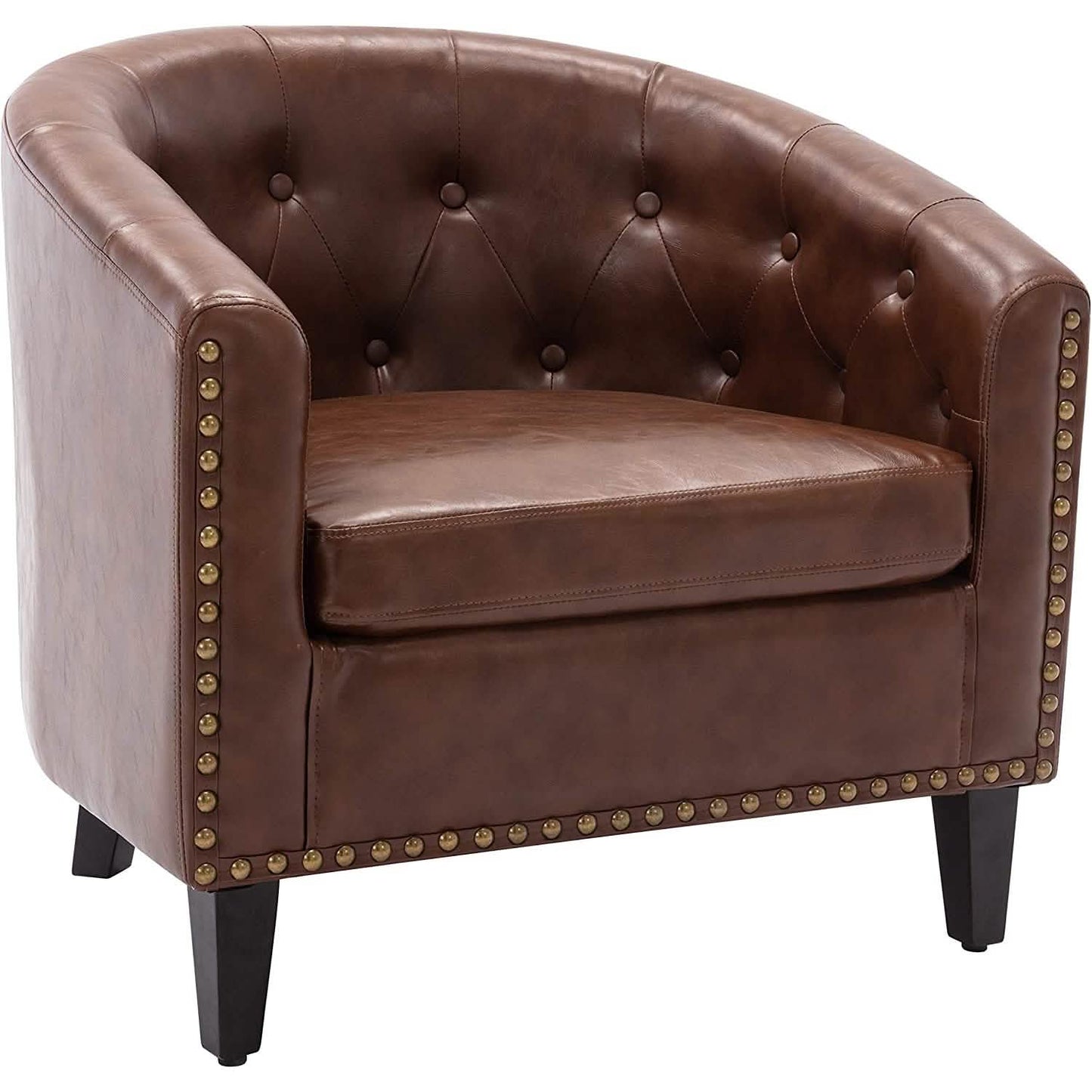 Clubsessel aus Kunstleder, Polstersessel, Loungesessel
