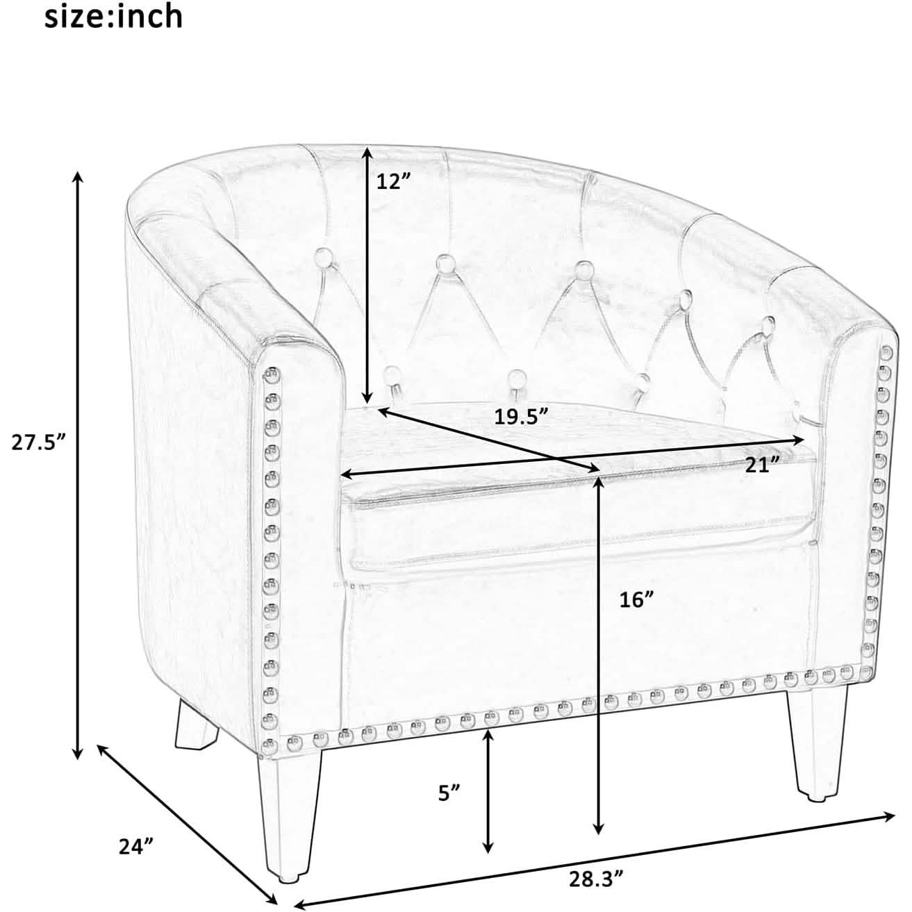 Clubsessel aus Kunstleder, Polstersessel, Loungesessel