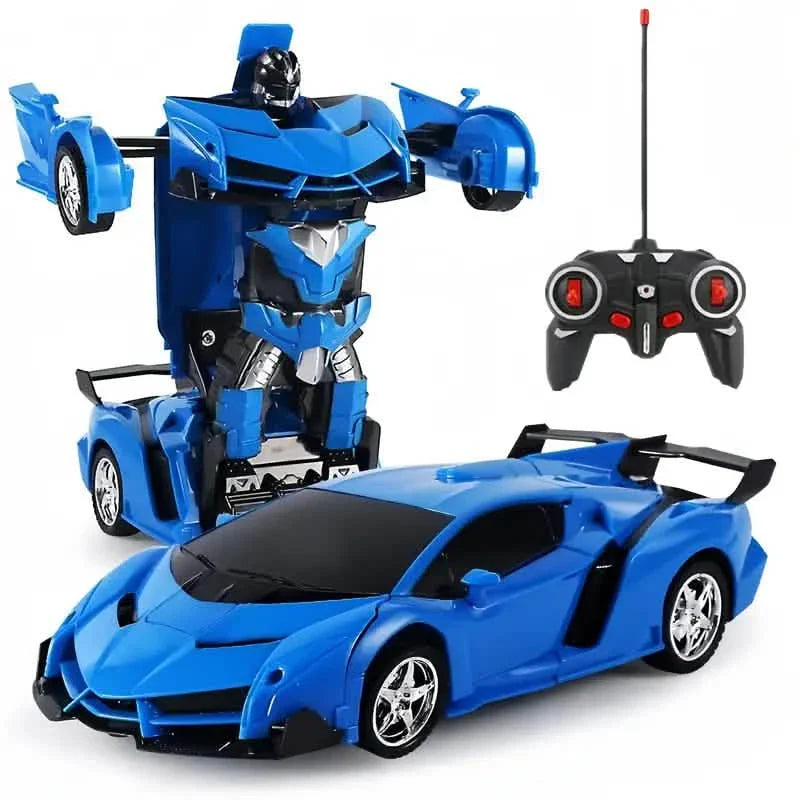 1:18 Ferngesteuertes verformbares Roboterauto mit LED-Leuchten – 360°-Drift, USB wiederaufladbar