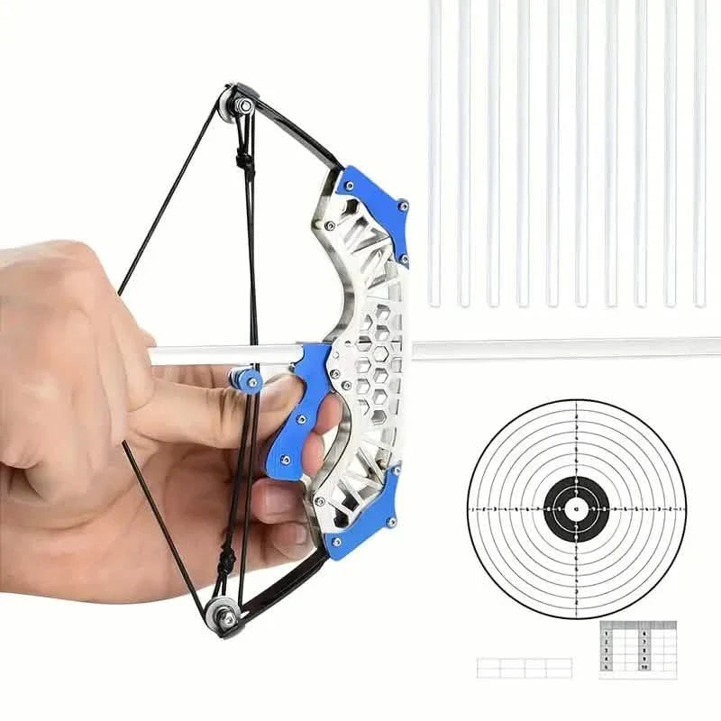 Mini-Bogenset – Rechts-/Linkshand, Metall-Compoundbogen, Schießtraining
