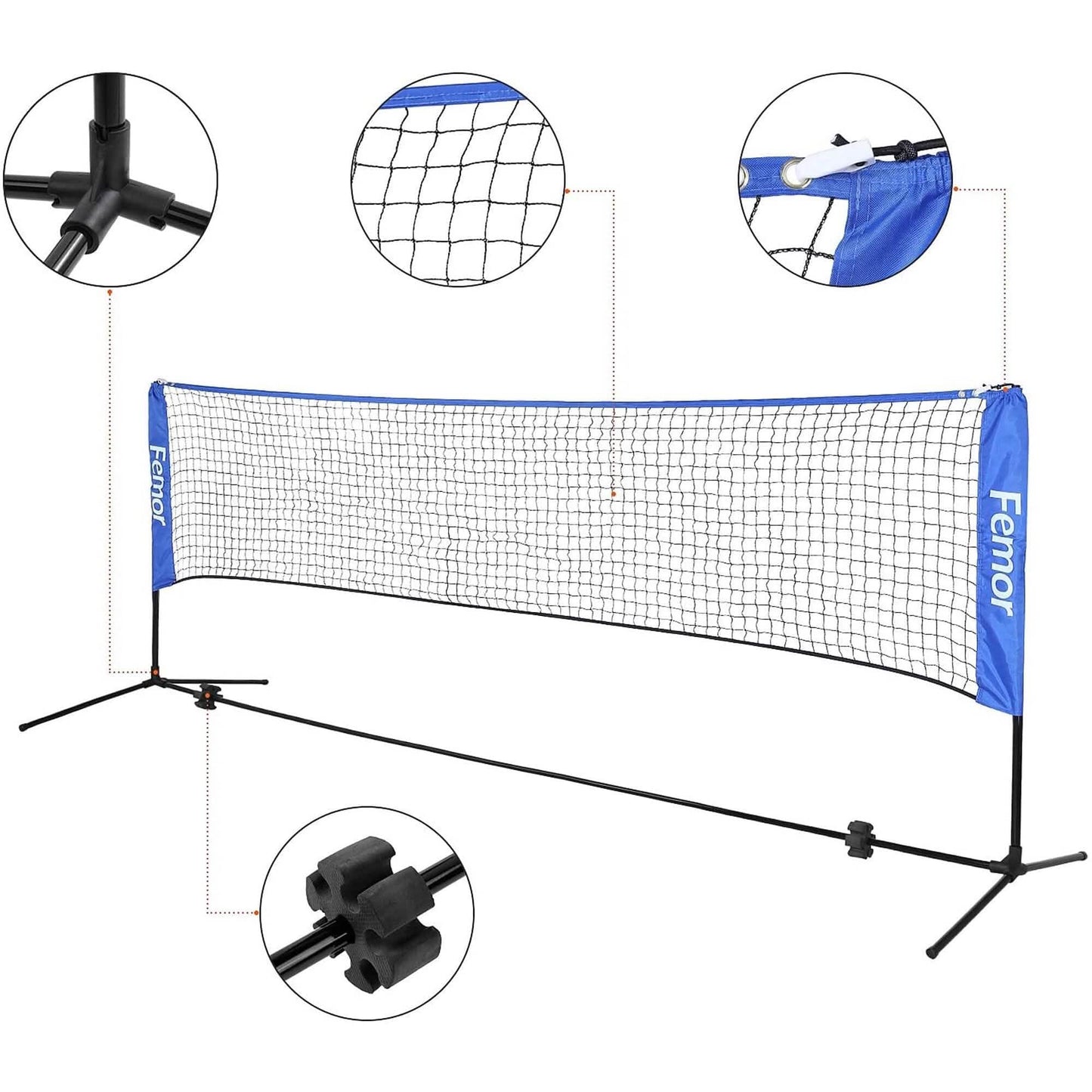 Femor FS051 3m höhenverstellbares Volleyballnetz