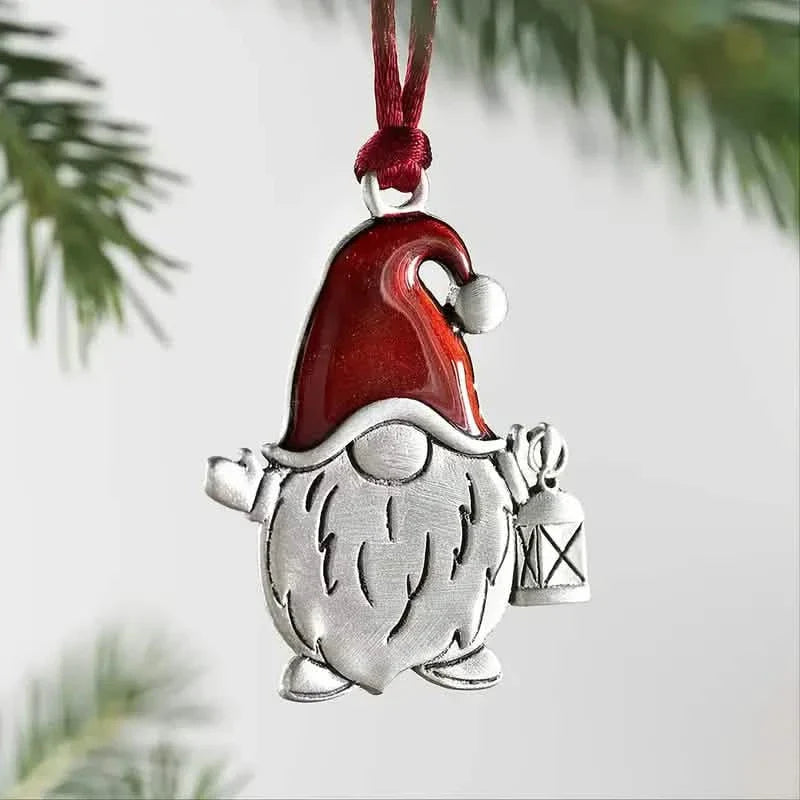 Festlicher Weihnachtsbaumanhänger – Metall-Hängedekoration für die Szenengestaltung