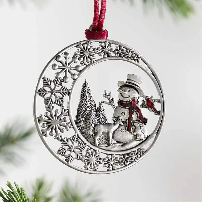 Festlicher Weihnachtsbaumanhänger – Metall-Hängedekoration für die Szenengestaltung