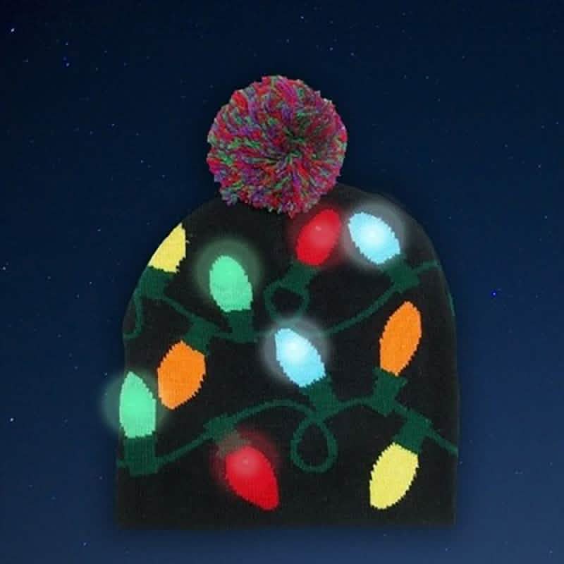 Festliche LED Strickmütze