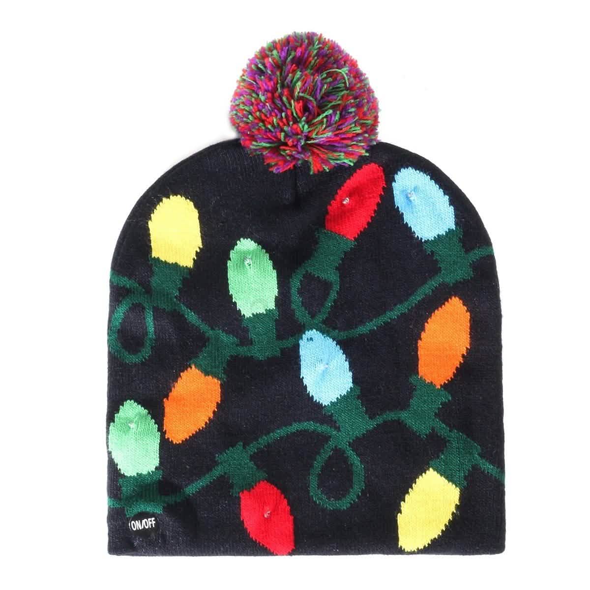 Festliche LED Strickmütze