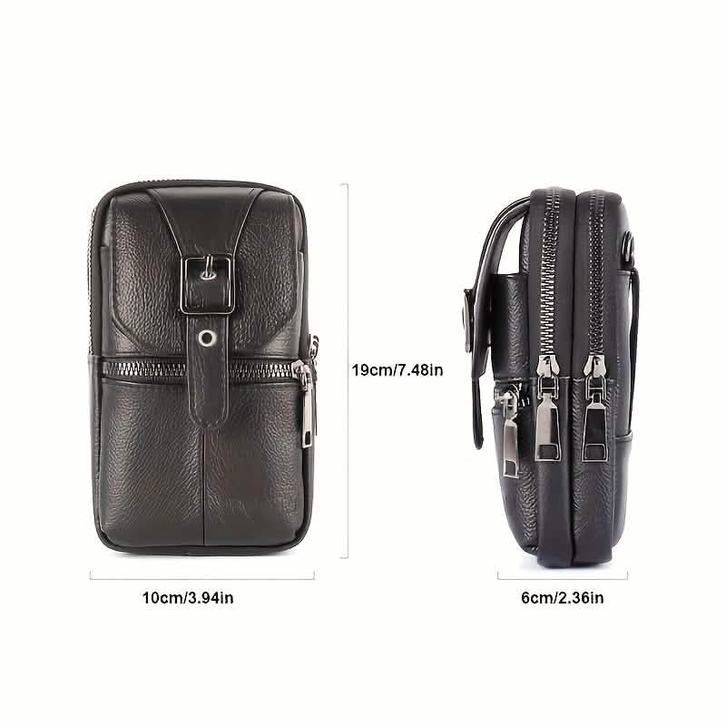Herren-Gürteltasche aus echtem Leder