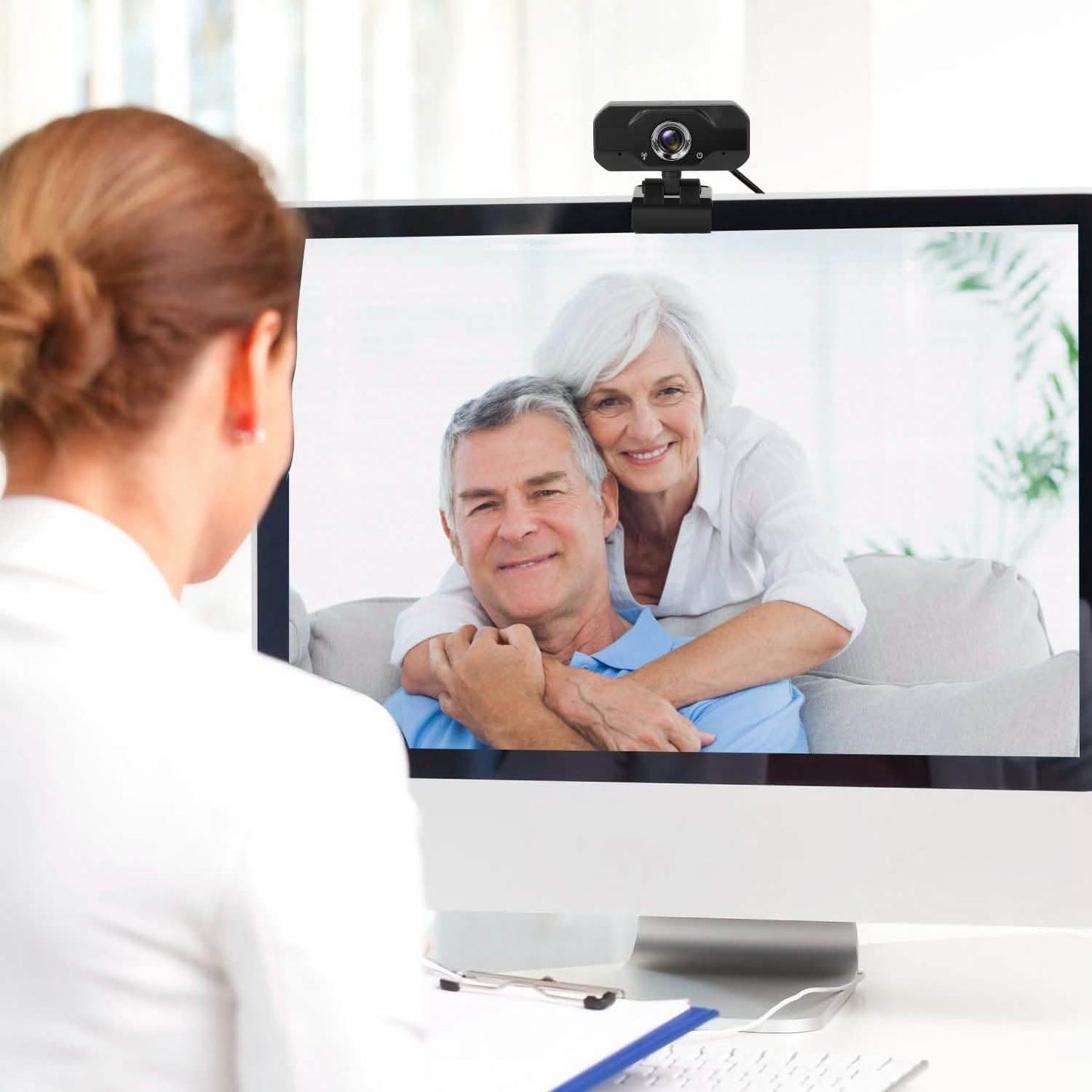 FHD 1080P USB Webcam mit 360° drehbarem Clip