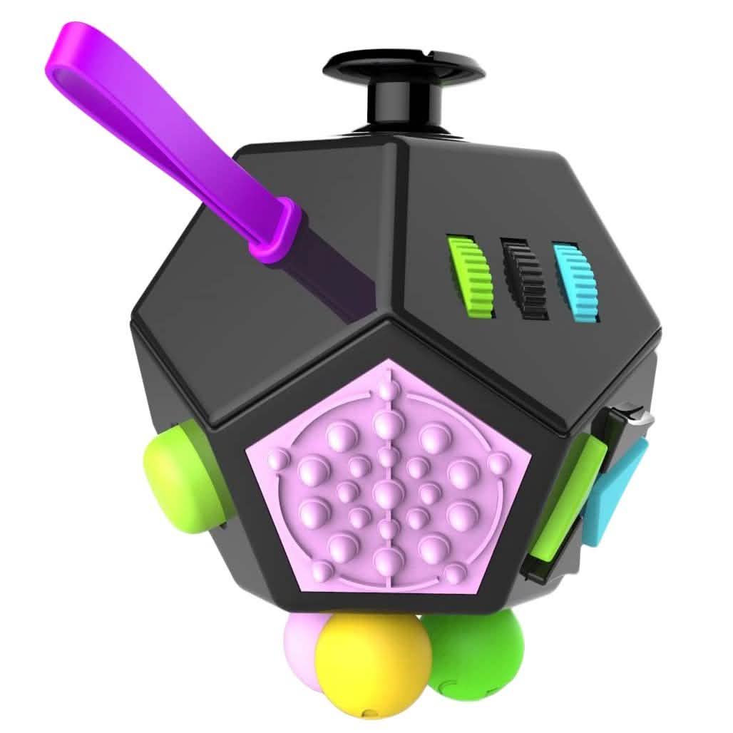 Fidget Dodekaeder – 12-seitiger Fidget Cube lindert Stress und Angstzustände Anti-Depressionswürfel