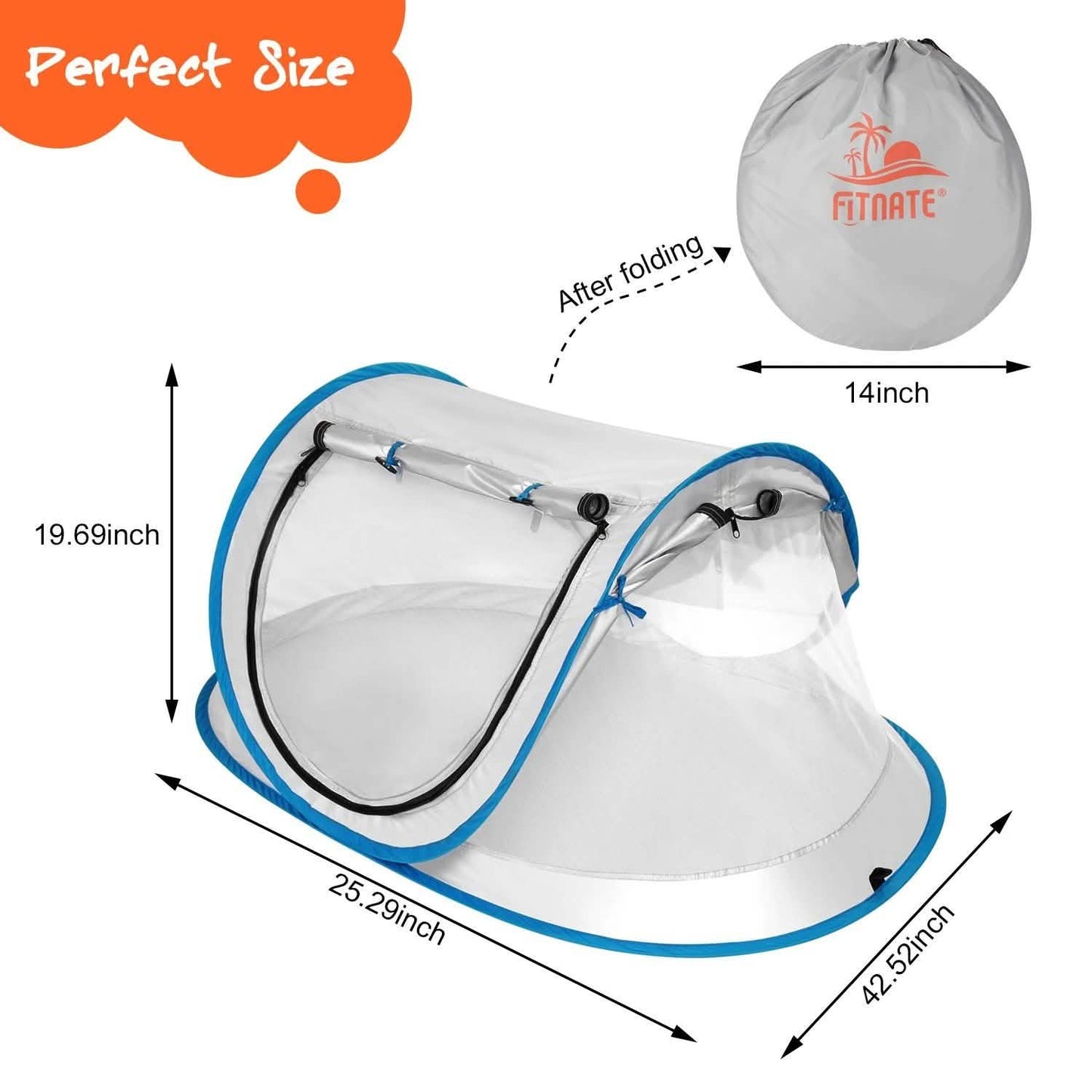 FINATE Baby-Strandzelt mit UV-Schutz UPF 50+