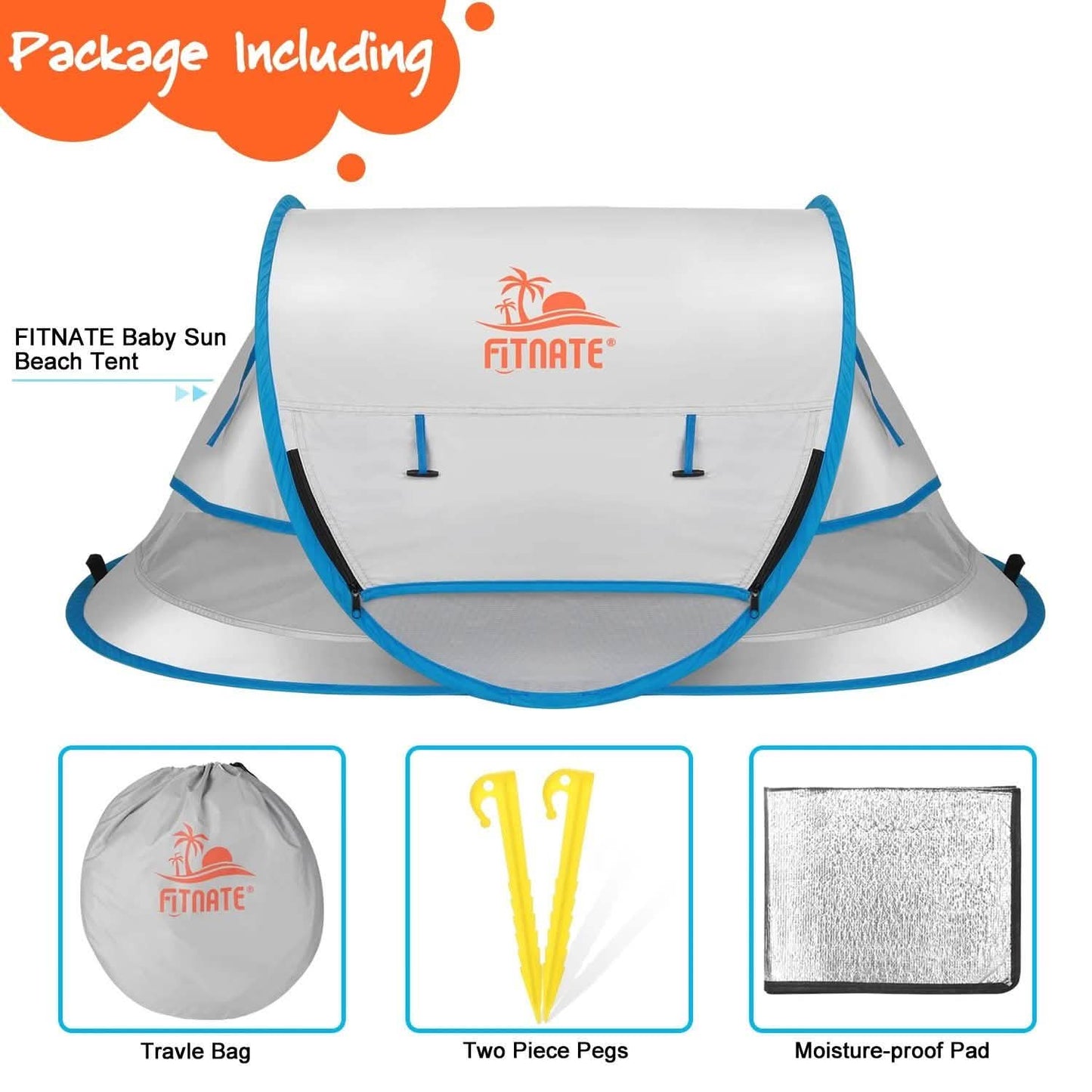 FINATE Baby-Strandzelt mit UV-Schutz UPF 50+
